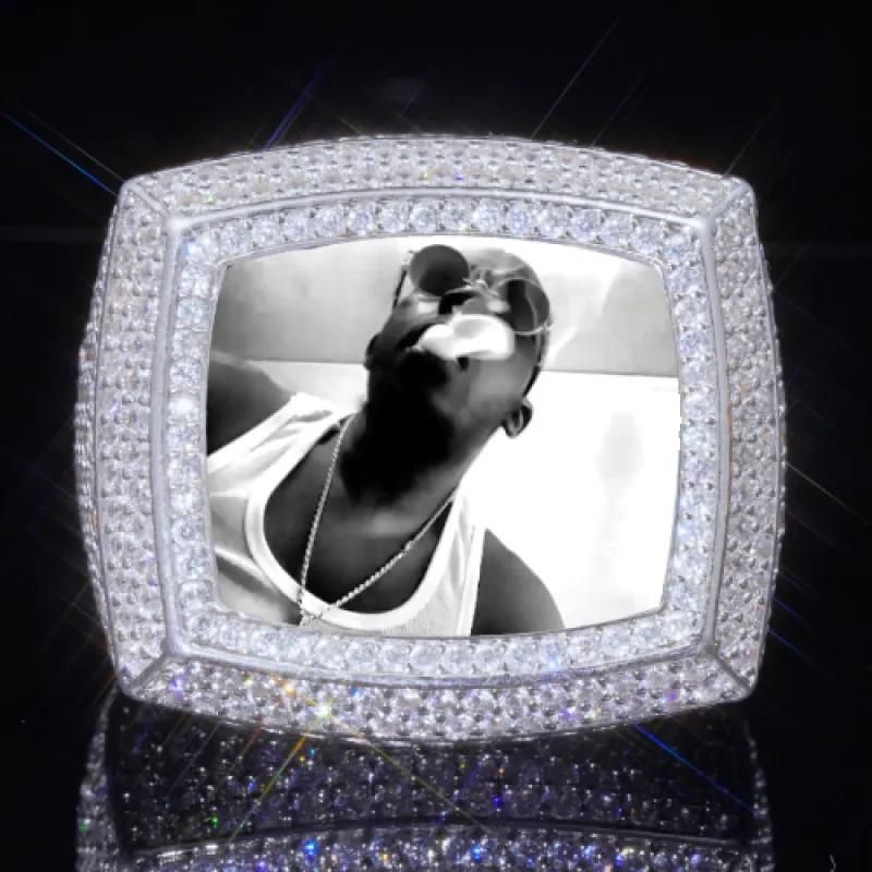 3D CUSTOM PICTURE ICED RING sold by The GUU Shop