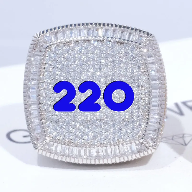 CUSTOM LETTER 3D ICED RING sold by The GUU Shop
