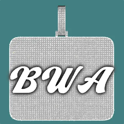 CUSTOM LETTER NECKLACE 3D BIG SQUARE sold by The GUU Shop