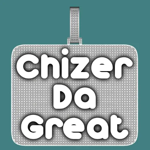 CUSTOM LETTER NECKLACE 3D BIG SQUARE sold by The GUU Shop