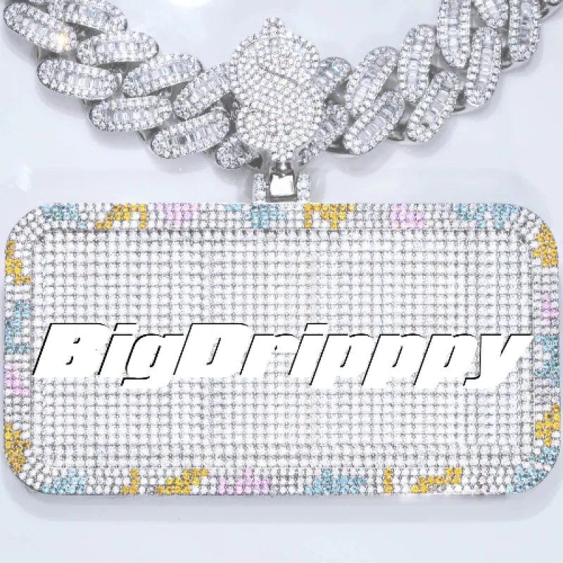 CUSTOM LETTER NECKLACE 3D COLORFUL SQUARE sold by The GUU Shop