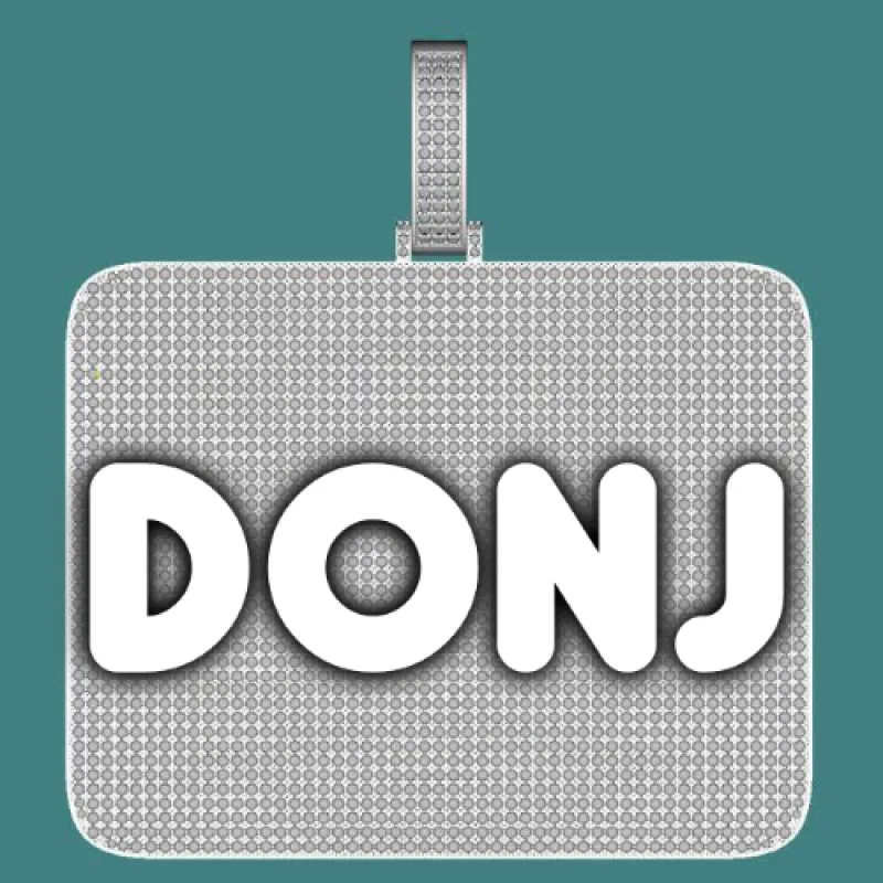 CUSTOM LETTER NECKLACE 3D BIG SQUARE sold by The GUU Shop