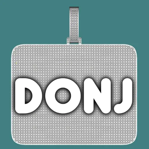 CUSTOM LETTER NECKLACE 3D BIG SQUARE sold by The GUU Shop