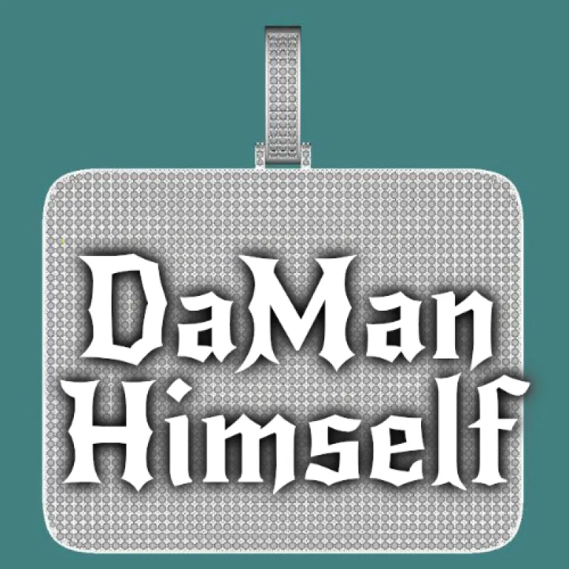 CUSTOM LETTER NECKLACE 3D BIG SQUARE sold by The GUU Shop