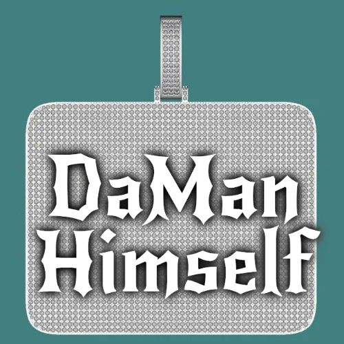 CUSTOM LETTER NECKLACE 3D BIG SQUARE sold by The GUU Shop