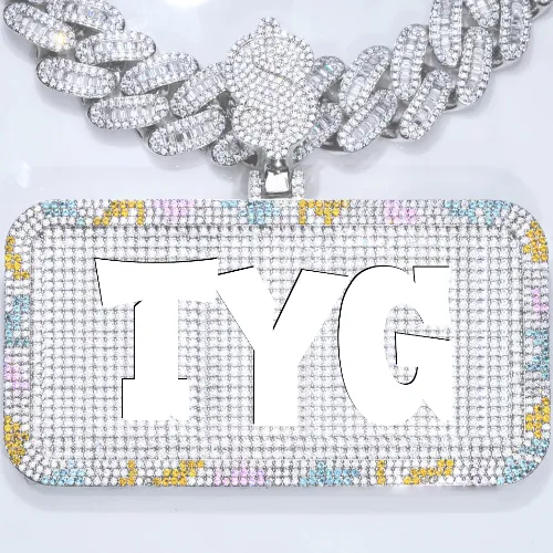 CUSTOM LETTER NECKLACE 3D COLORFUL SQUARE sold by The GUU Shop