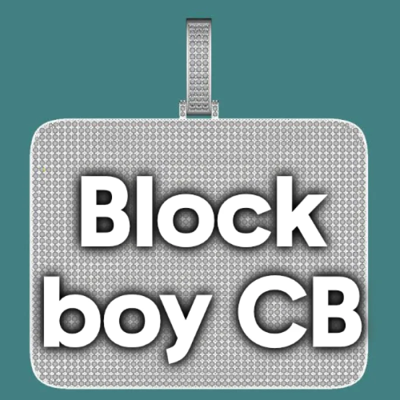 CUSTOM LETTER NECKLACE 3D BIG SQUARE sold by The GUU Shop