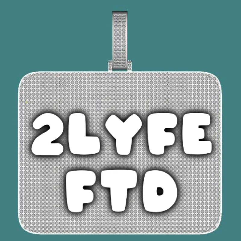 CUSTOM LETTER NECKLACE 3D BIG SQUARE sold by The GUU Shop