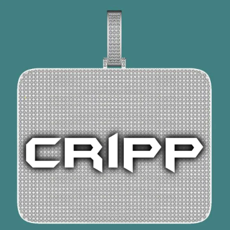 CUSTOM LETTER NECKLACE 3D BIG SQUARE sold by The GUU Shop