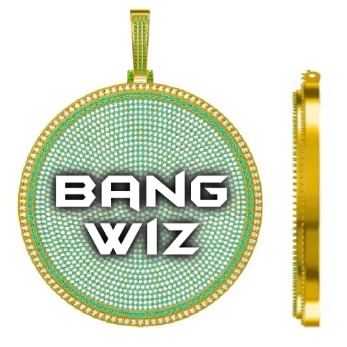 CUSTOM LETTER NECKLACE 3D BIG DISC sold by The GUU Shop