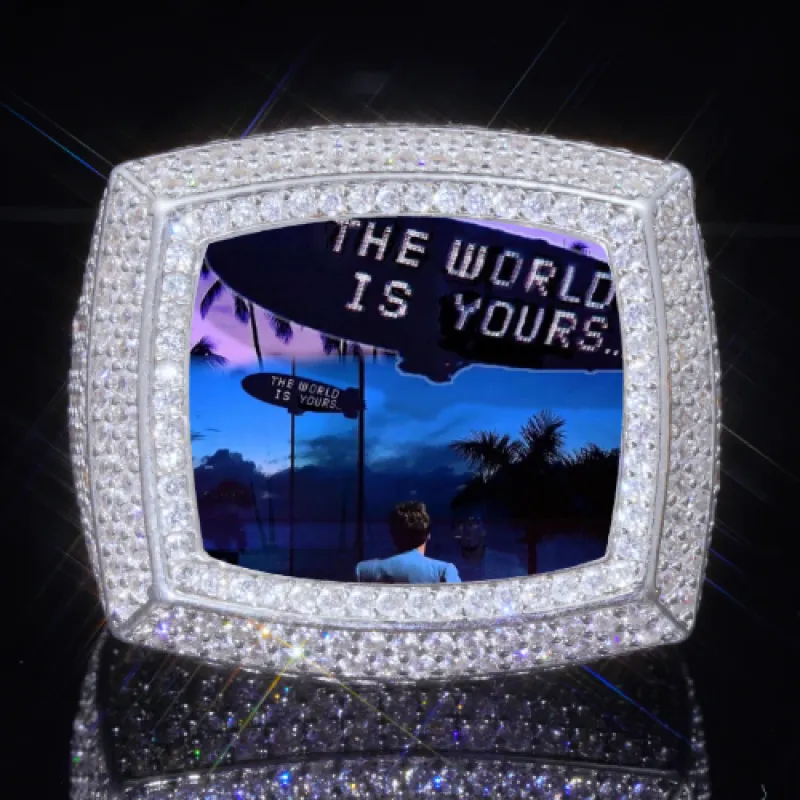 3D CUSTOM PICTURE ICED RING sold by The GUU Shop