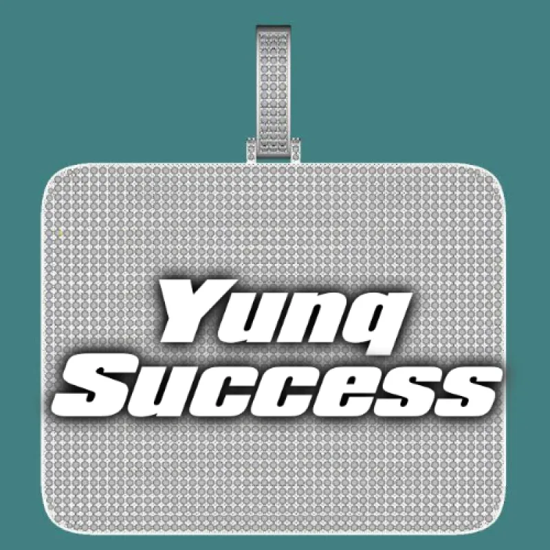 CUSTOM LETTER NECKLACE 3D BIG SQUARE sold by The GUU Shop