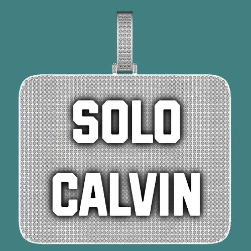 CUSTOM LETTER NECKLACE 3D BIG SQUARE sold by The GUU Shop