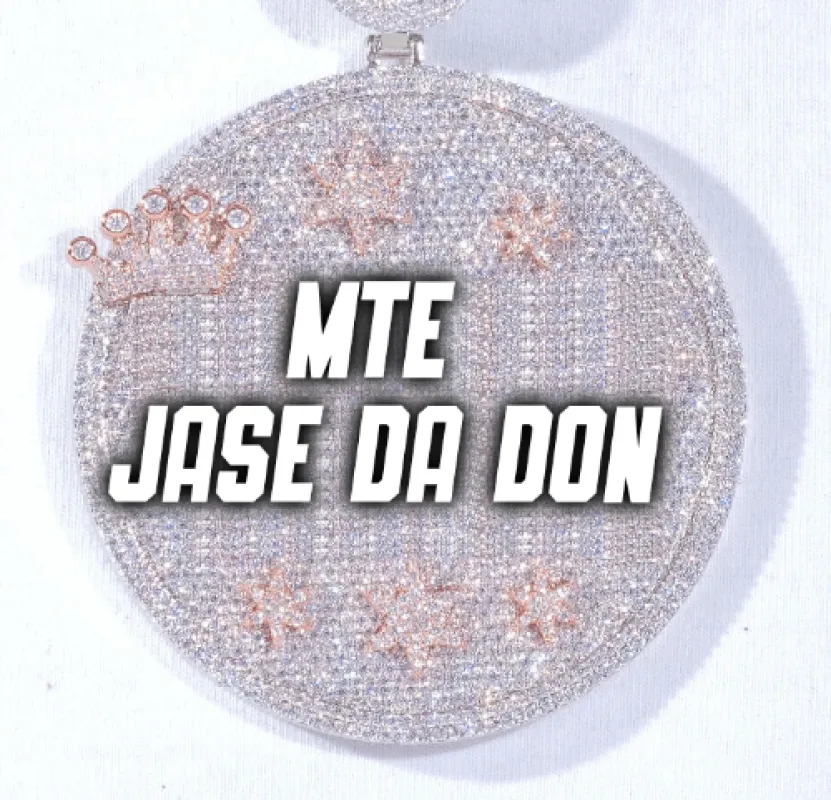 CUSTOM LETTER NECKLACE 3D BIG CROWN DISC sold by The GUU Shop