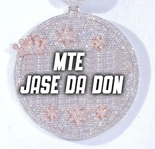 CUSTOM LETTER NECKLACE 3D BIG CROWN DISC sold by The GUU Shop