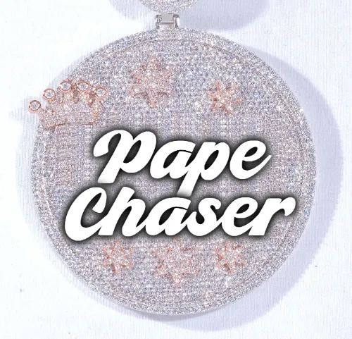 CUSTOM LETTER NECKLACE 3D BIG CROWN DISC sold by The GUU Shop