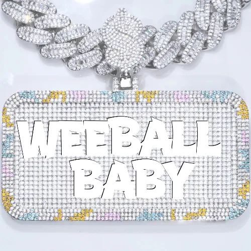 CUSTOM LETTER NECKLACE 3D COLORFUL SQUARE sold by The GUU Shop