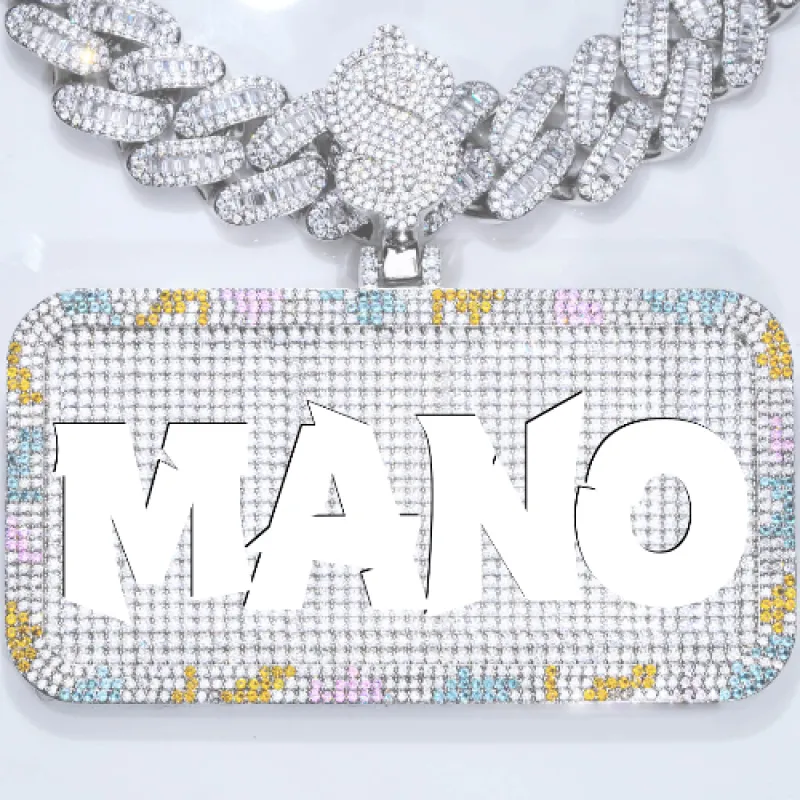 CUSTOM LETTER NECKLACE 3D COLORFUL SQUARE made by The GUU Shop