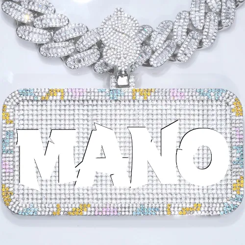 CUSTOM LETTER NECKLACE 3D COLORFUL SQUARE sold by The GUU Shop