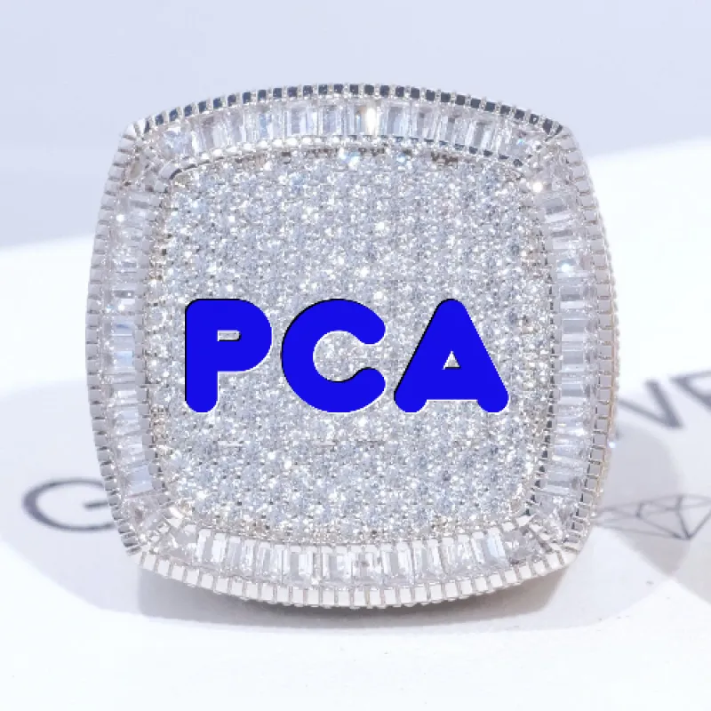 CUSTOM LETTER 3D ICED RING sold by The GUU Shop