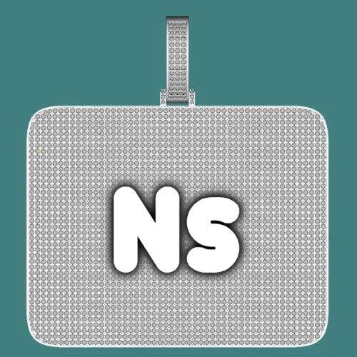 CUSTOM LETTER NECKLACE 3D BIG SQUARE sold by The GUU Shop