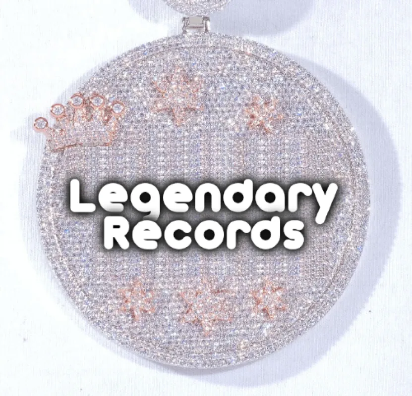 CUSTOM LETTER NECKLACE 3D BIG CROWN DISC sold by The GUU Shop