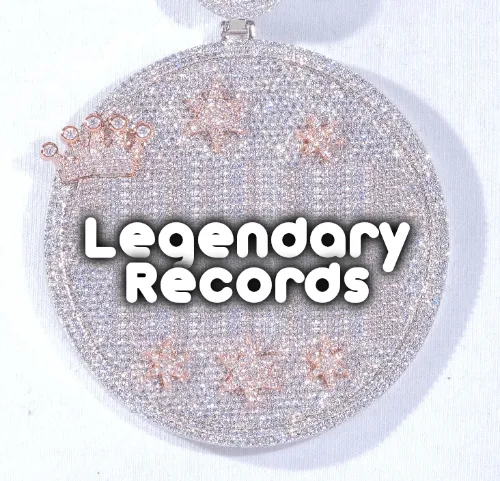 CUSTOM LETTER NECKLACE 3D BIG CROWN DISC sold by The GUU Shop