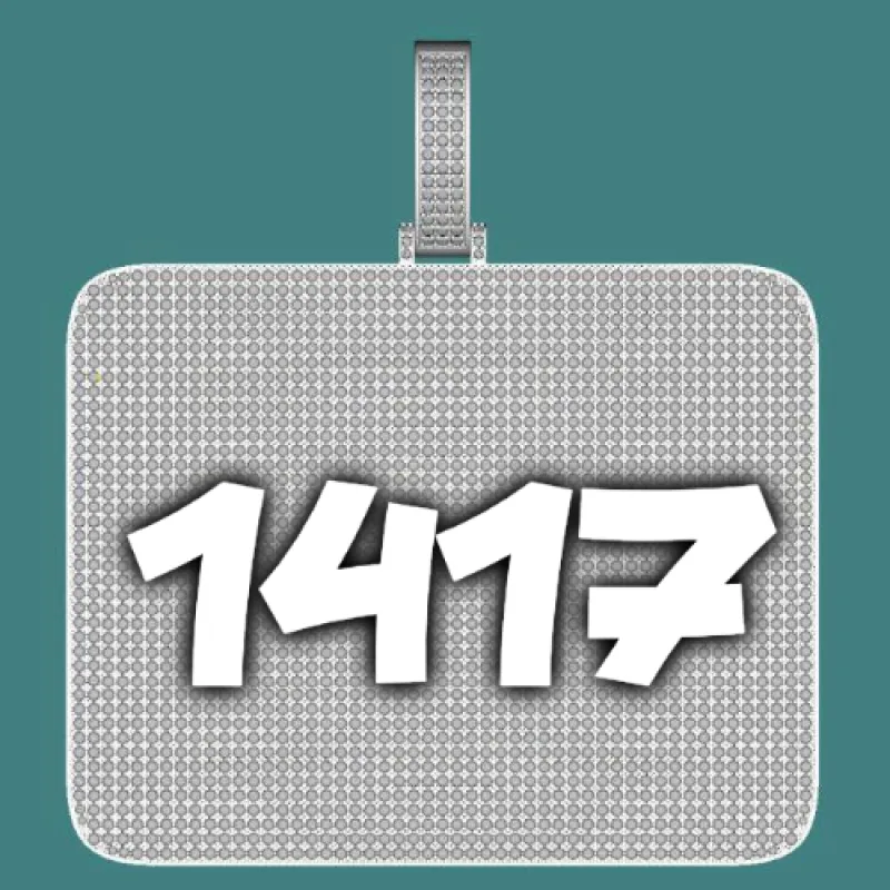 CUSTOM LETTER NECKLACE 3D BIG SQUARE sold by The GUU Shop