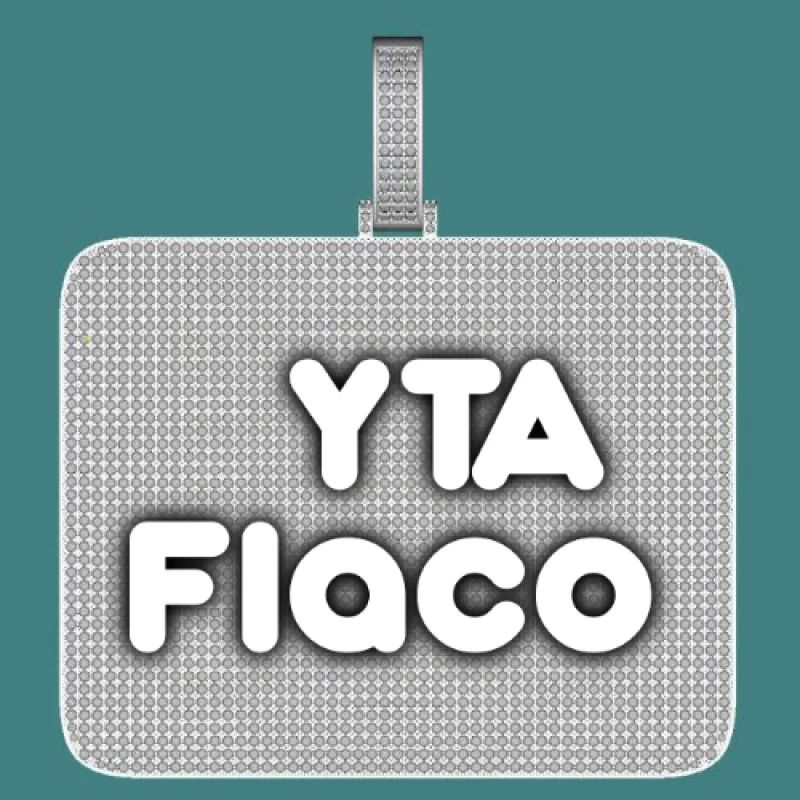 CUSTOM LETTER NECKLACE 3D BIG SQUARE sold by The GUU Shop