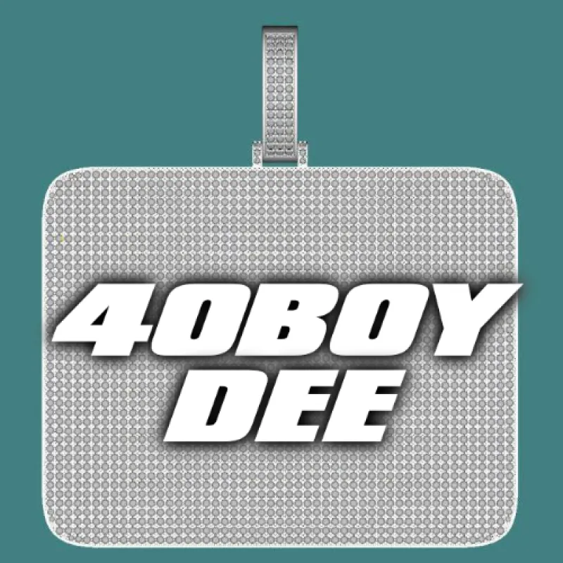 CUSTOM LETTER NECKLACE 3D BIG SQUARE sold by The GUU Shop