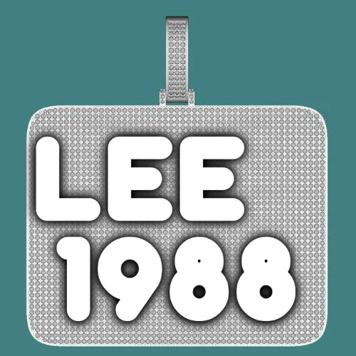 CUSTOM LETTER NECKLACE 3D BIG SQUARE sold by The GUU Shop