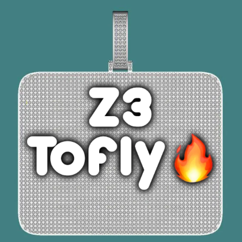 CUSTOM LETTER NECKLACE 3D BIG SQUARE sold by The GUU Shop