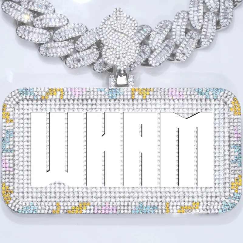 CUSTOM LETTER NECKLACE 3D COLORFUL SQUARE sold by The GUU Shop