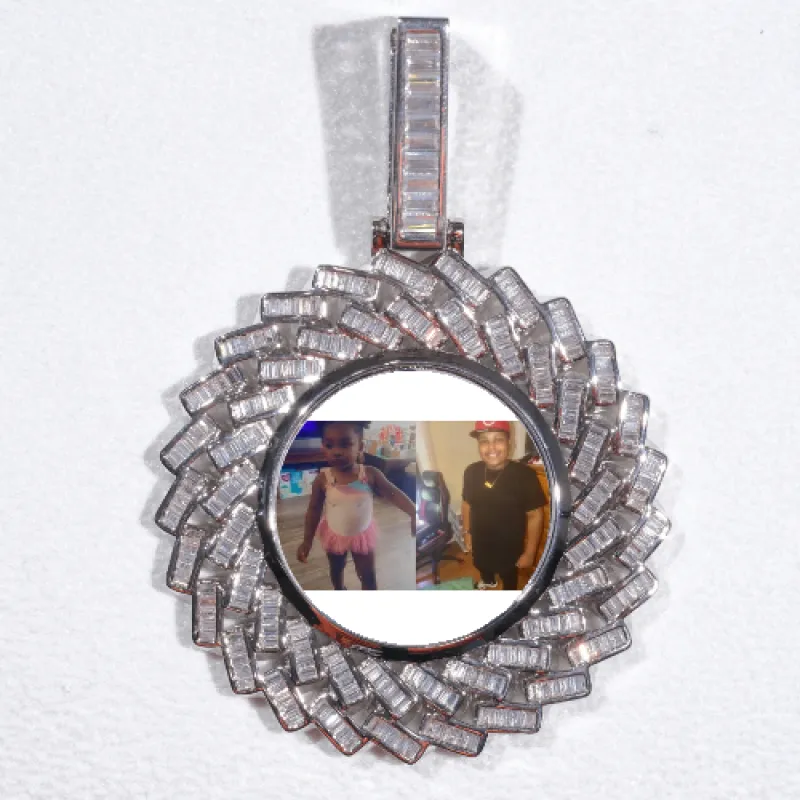 Large 3D Baguette Custom Picture Pendant sold by The GUU Shop