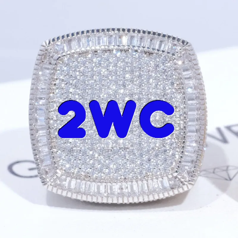 CUSTOM LETTER 3D ICED RING sold by The GUU Shop