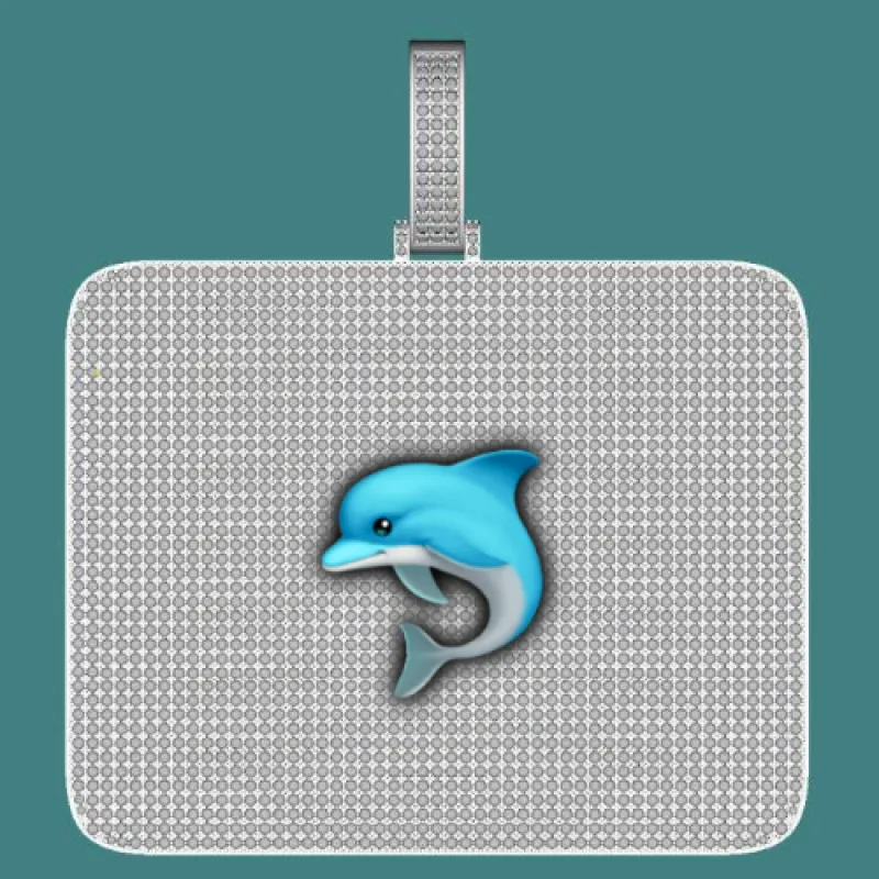 CUSTOM LETTER NECKLACE 3D BIG SQUARE sold by The GUU Shop