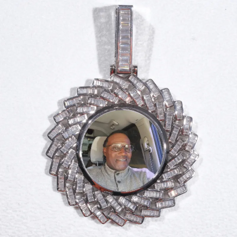 Large 3D Baguette Custom Picture Pendant sold by The GUU Shop