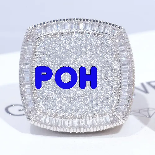 CUSTOM LETTER 3D ICED RING sold by The GUU Shop