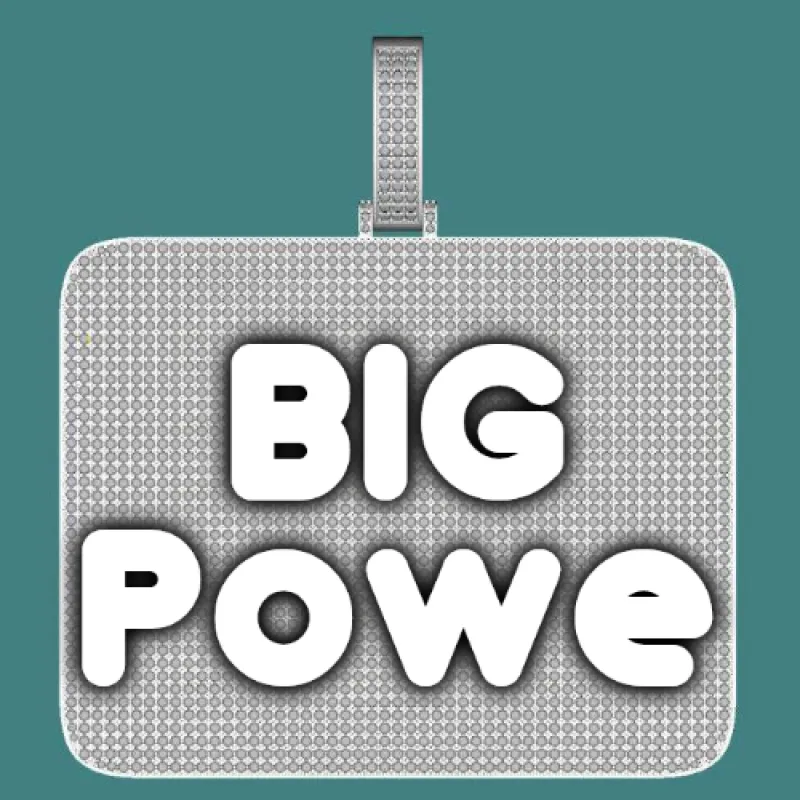 CUSTOM LETTER NECKLACE 3D BIG SQUARE sold by The GUU Shop