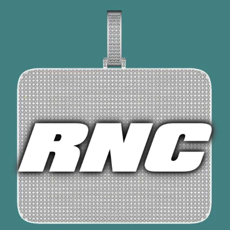 CUSTOM LETTER NECKLACE 3D BIG SQUARE sold by The GUU Shop