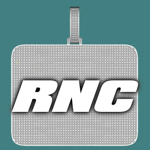 CUSTOM LETTER NECKLACE 3D BIG SQUARE sold by The GUU Shop