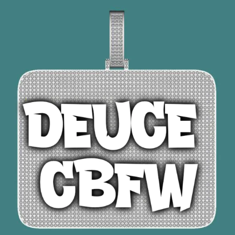 CUSTOM LETTER NECKLACE 3D BIG SQUARE sold by The GUU Shop