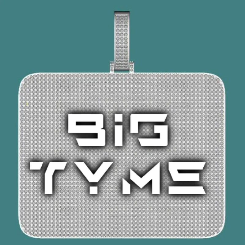 CUSTOM LETTER NECKLACE 3D BIG SQUARE sold by The GUU Shop