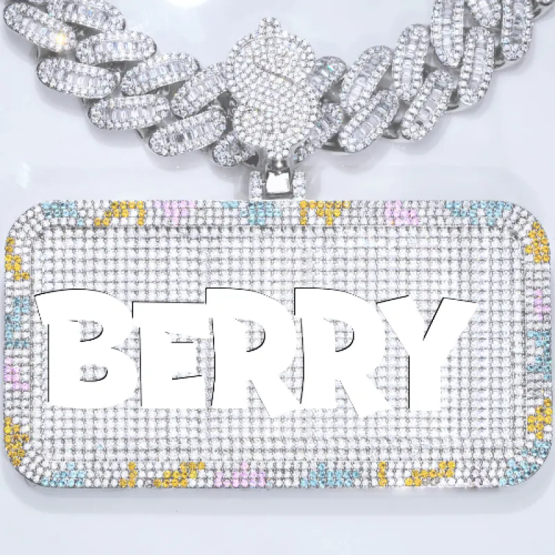 CUSTOM LETTER NECKLACE 3D COLORFUL SQUARE sold by The GUU Shop