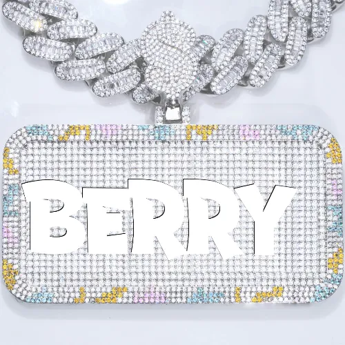 CUSTOM LETTER NECKLACE 3D COLORFUL SQUARE sold by The GUU Shop