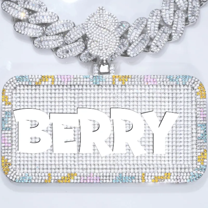 CUSTOM LETTER NECKLACE 3D COLORFUL SQUARE sold by The GUU Shop