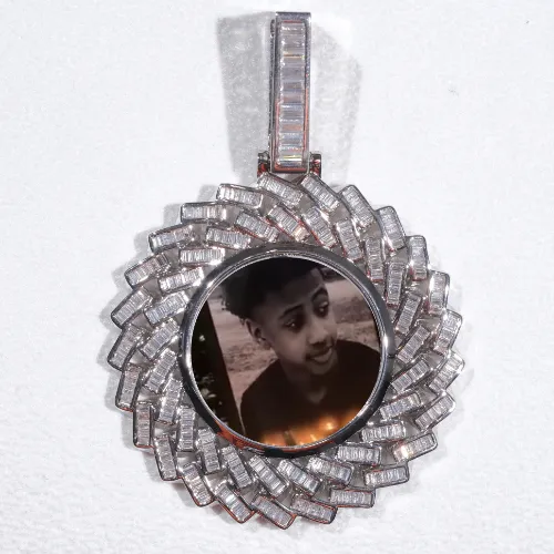 Large 3D Baguette Custom Picture Pendant sold by The GUU Shop