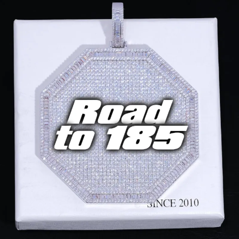 CUSTOM LETTER NECKLACE 3D BIG OCTAGON sold by The GUU Shop