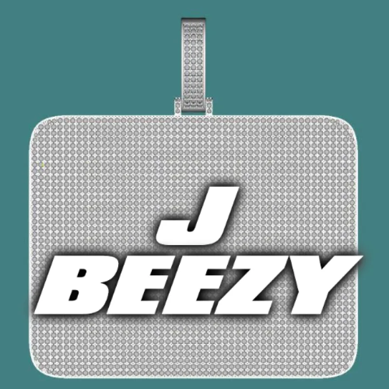 CUSTOM LETTER NECKLACE 3D BIG SQUARE sold by The GUU Shop