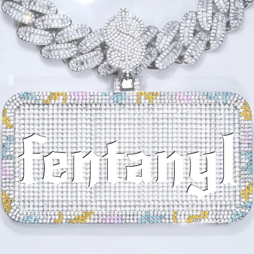 CUSTOM LETTER NECKLACE 3D COLORFUL SQUARE sold by The GUU Shop